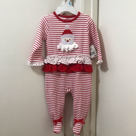 Baby Essentials Other - Baby Essentials Santa footed romper sleeper  NWT